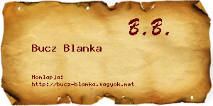 Bucz Blanka névjegykártya